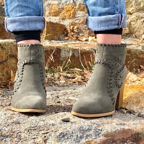 NEW! Olive Green Ankle Boot with Stitching Details - Picture 2 of 6